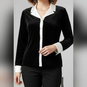 Ronni Nicole Black and White Blouse